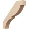 Ekena Millwork 3-inch W x 16-inch D x 16-inch H Valencia Rough Cedar Woodgrain TimberThane Knee Brace, Primed BRCUR03X16X16VALRCPR - alternate 1